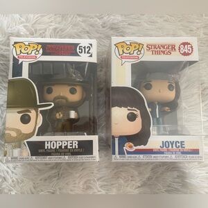 Funko Pop Stranger Things Hopper #512 & Joyce #845 Set – Box Wear